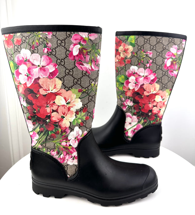 Gucci GG Blooms supreme rain boots