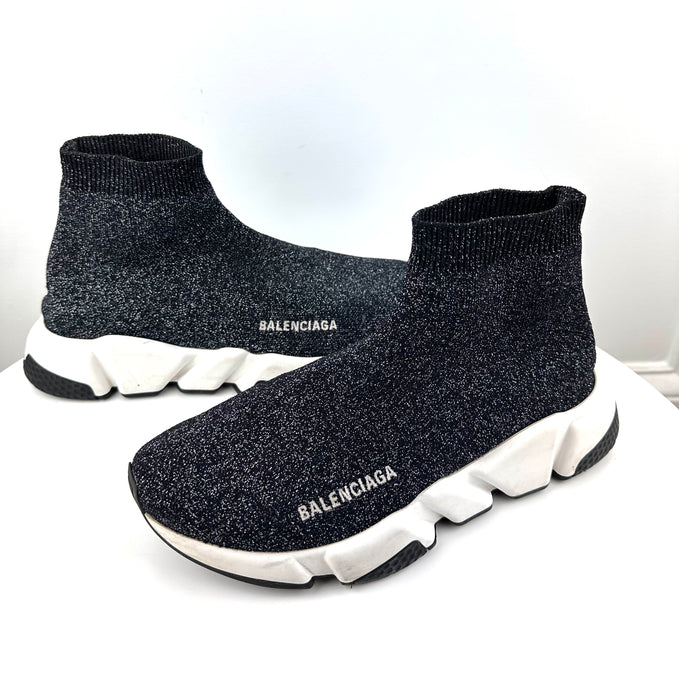 Balenciaga Speed Sneakers in Black and White