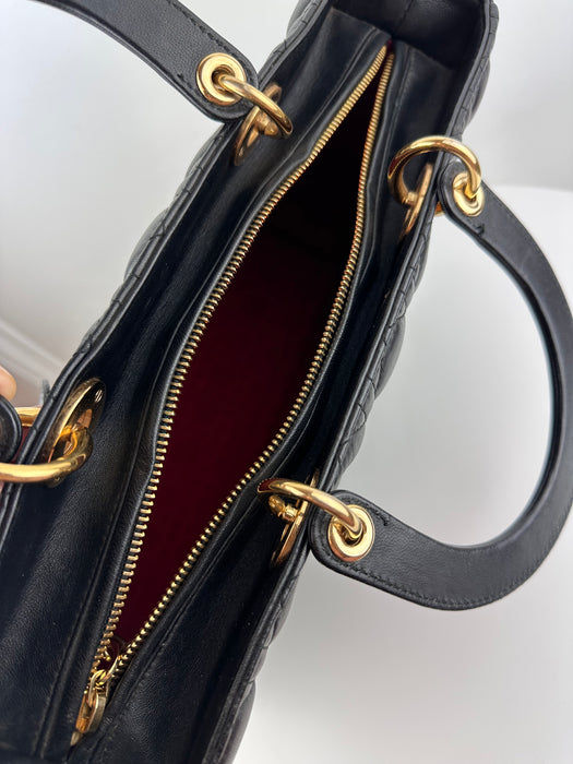 Dior Large Lady Dior Bag in Black Cannage Lambskin