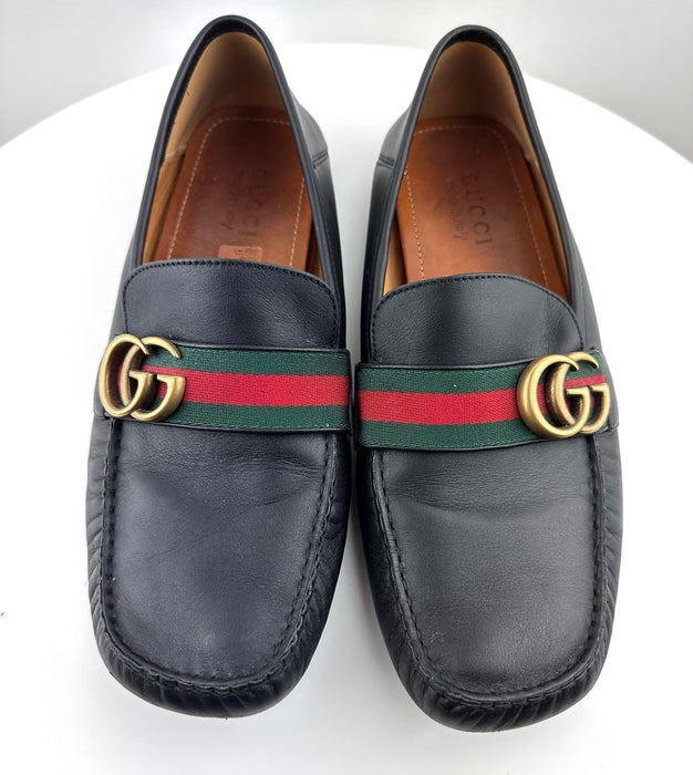 Gucci Leather Men Driver with Web
