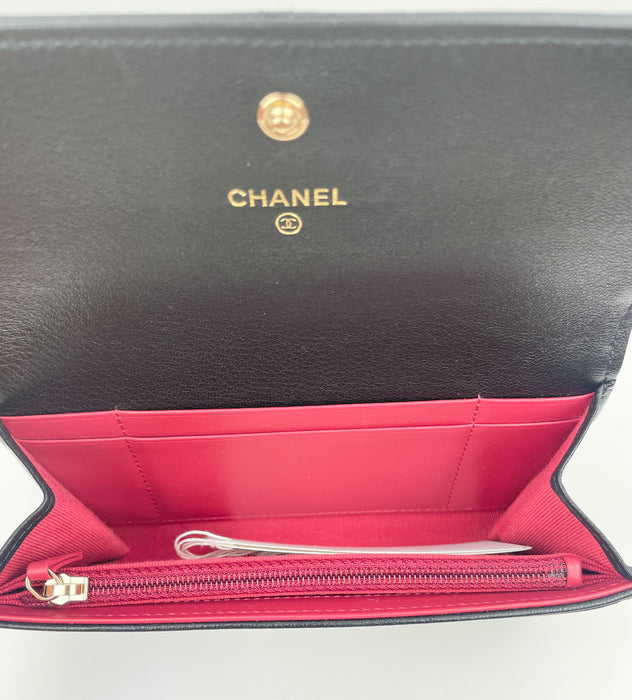 Chanel 19 Flap Black Wallet