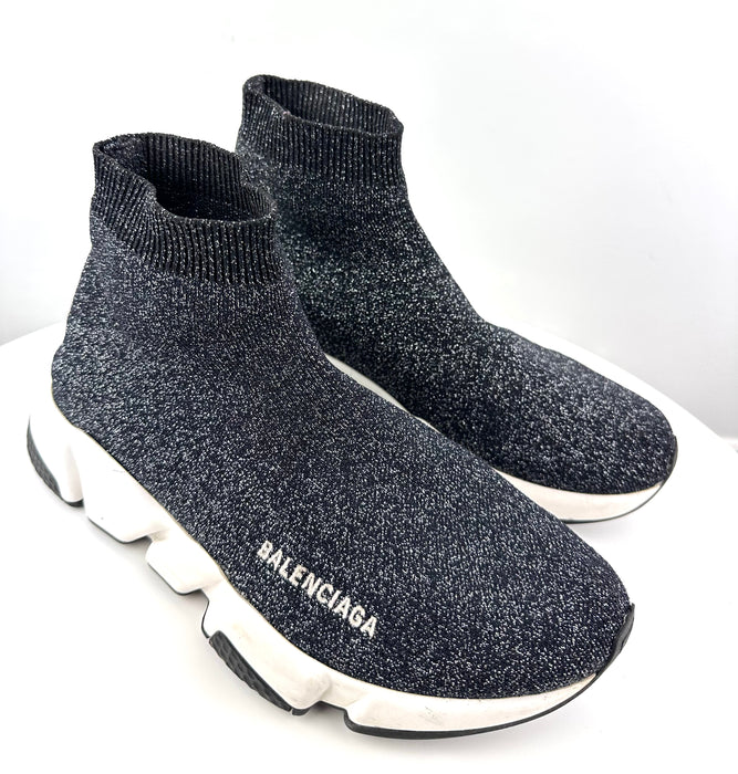 Balenciaga Speed Sneakers in Black and White