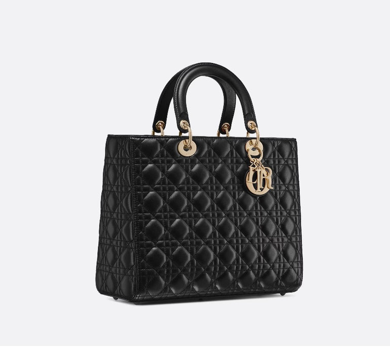 Dior Large Lady Dior Bag in Black Cannage Lambskin
