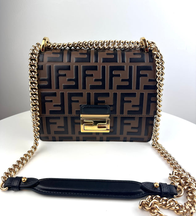 Fendi Small Kan U FF logo bag