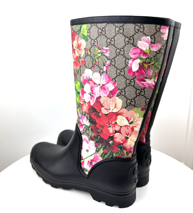 Gucci GG Blooms supreme rain boots