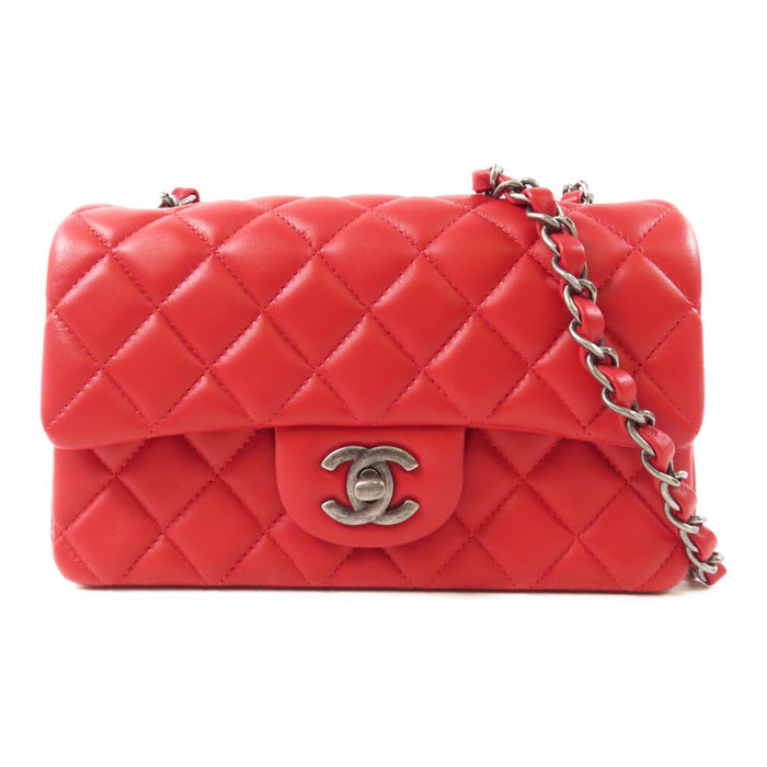 Chanel Lambskin Mini Classic Red