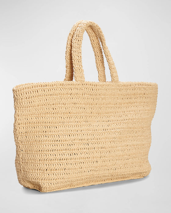 Saint Laurent Rive Gauche Tote Bag in Raffia