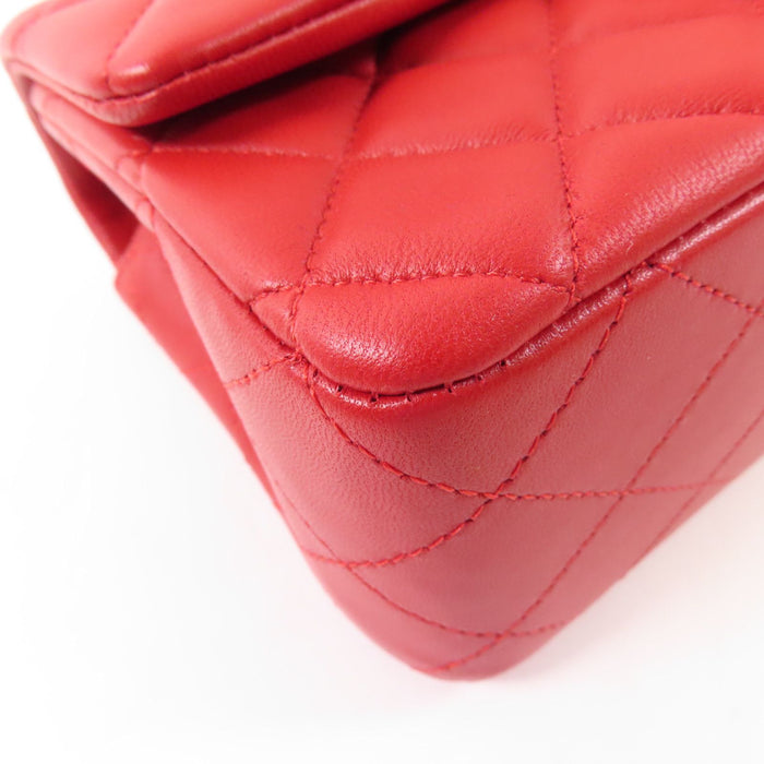 Chanel Lambskin Mini Classic Red