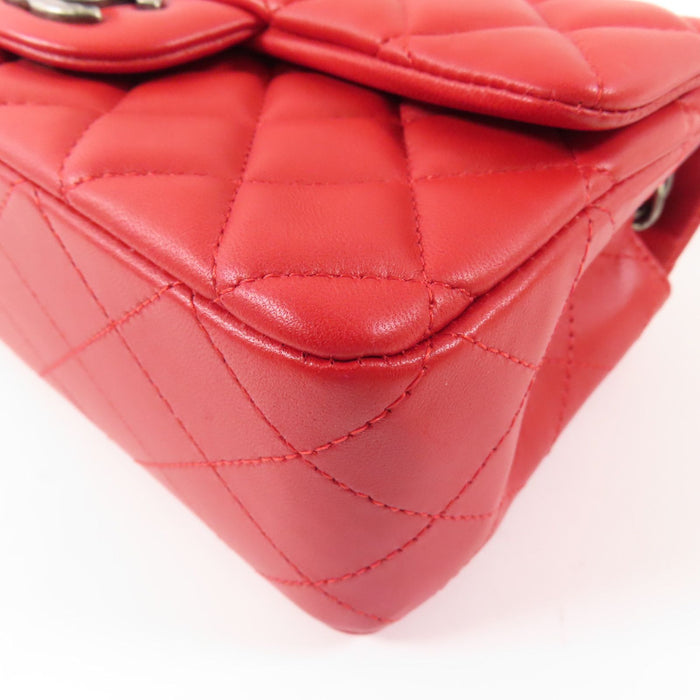Chanel Lambskin Mini Classic Red
