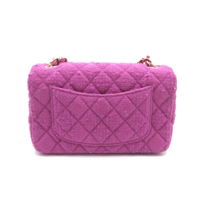 Chanel Purple Mini Classic Chain Shoulder Bag