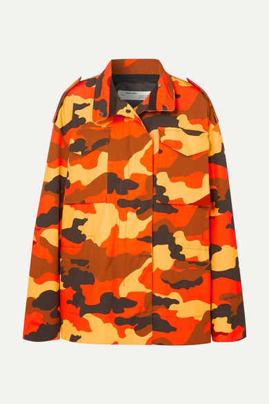 OFF-WHITE OVERSIZED CAMOUFLAGE-PRINT COTTON JACKET SIZE 42 - LuxurySnob