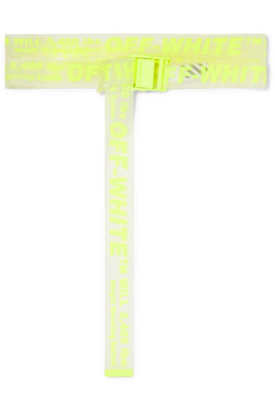 OFF WHITE NEON PRINTED PVC BELT - LuxurySnob