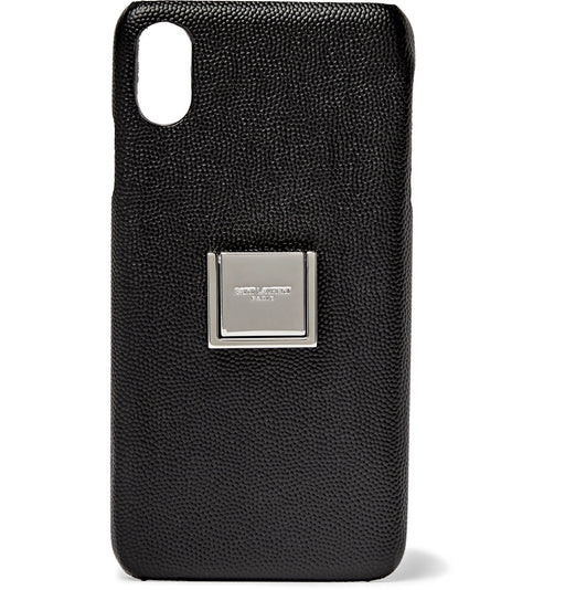 SAINT LAURENT  GRAINED-LEATHER IPHONE XS CASE - LuxurySnob