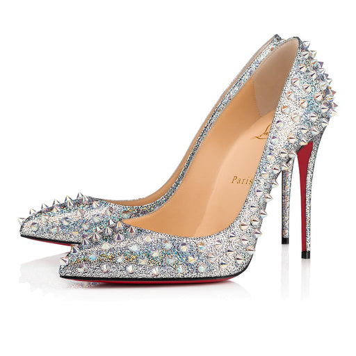 CHRISTIAN LOUBOUTIN FOLLIES SPIKES 100 SIZE 40 - LuxurySnob