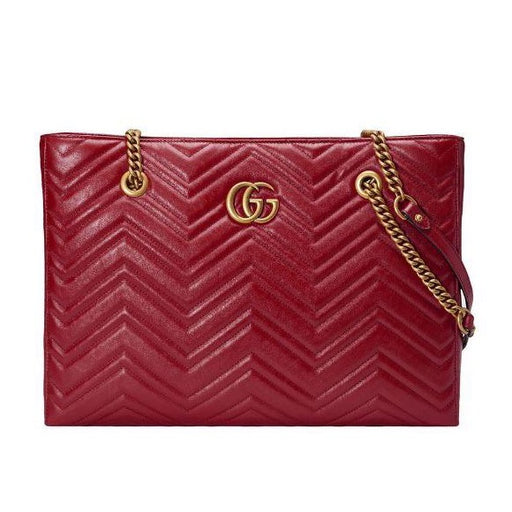Gucci GG Marmont Matelasse Medium Tote Red