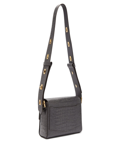 GIVENCHY EDEN MEDIUM CROC-EFFECT LEATHER SHOULDER BAG - LuxurySnob