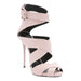 GIUSEPPE ZANOTTI PINK COLINE SNAKE SKIN SANDALS - LuxurySnob