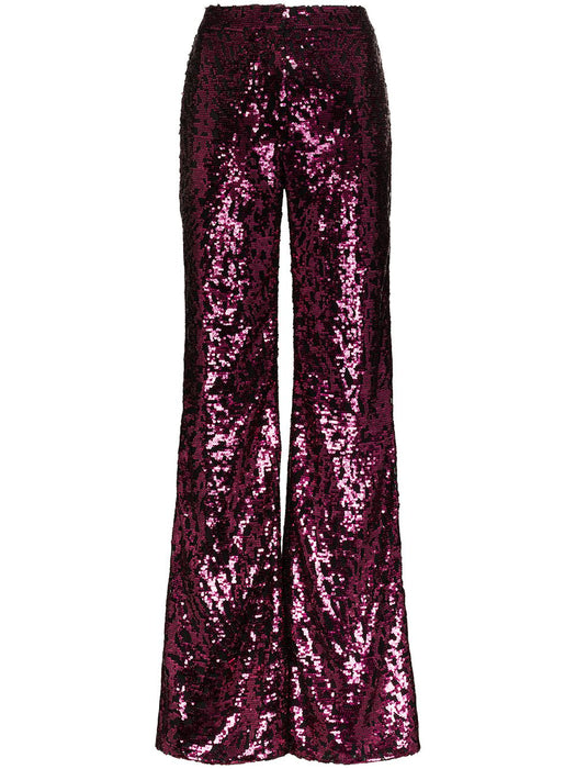 HALPERN SEQUINNED FLARED TROUSERS & BLAZER SIZE 40 - LuxurySnob