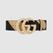 GUCCI GG AZALE BELT BEIGE AND BLACK