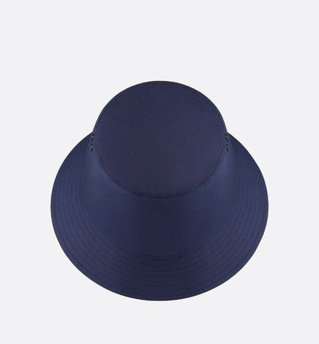 DIOR TEDDY D CD OBLIQUE BLUE SMALL-BRIM BUCKET HAT SIZE 58 - LuxurySnob