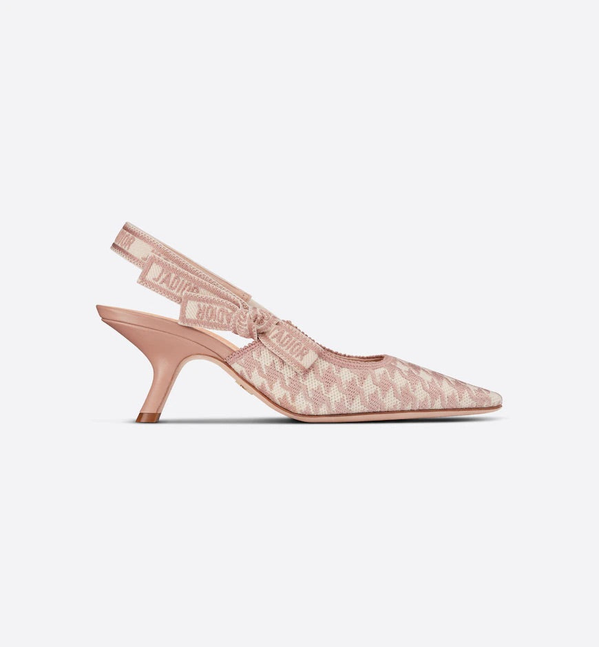Dior J Adior Slingback Pumps in Rose Des Vents Cotton Embroidery LSC INC