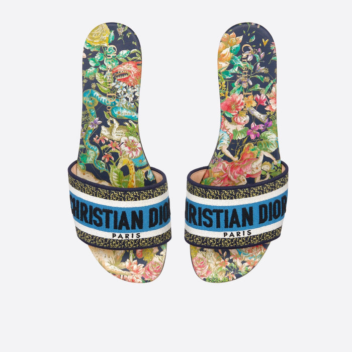 Dior dway Black Multicolor Embroidered Cotton with D-Constellation Motif