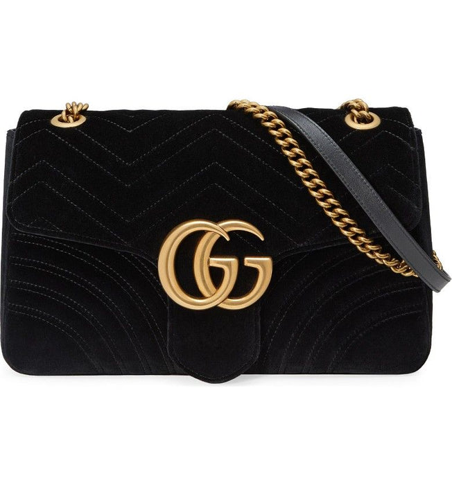 Medium gg marmont 2.0 matelassé velvet shoulder bag discount