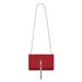 Saint Laurent Red Leather Medium Kate YSL Tassel Chain Bag