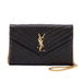 Saint Laurent Monogram Chain Wallet Black