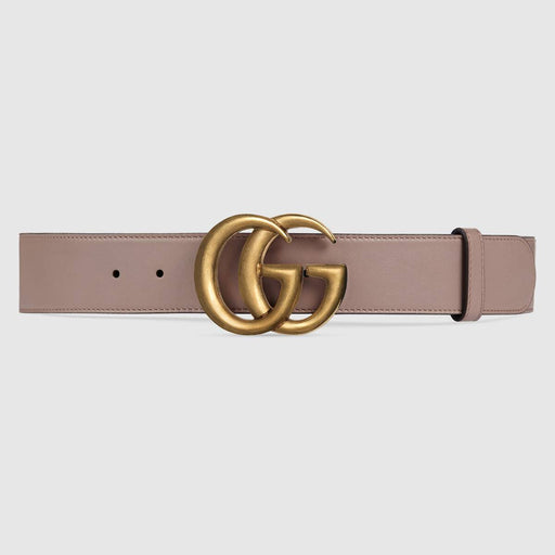 GUCCI LEATHER BELT WITH DOUBLE G BUCKLE SIZE 95/38
