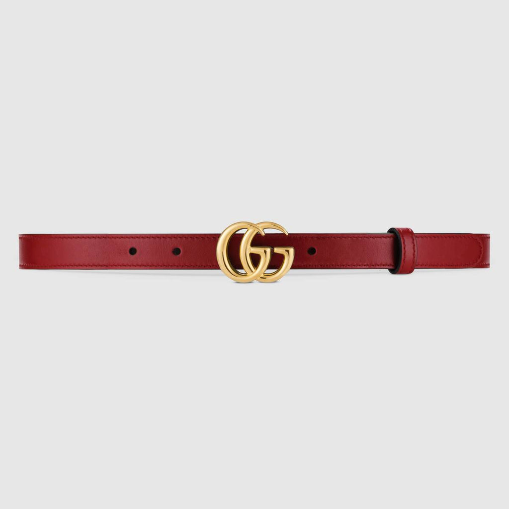 GUCCI GG MARMONT LEATHER BELT WITH SHINY BUCKLE LSC INC