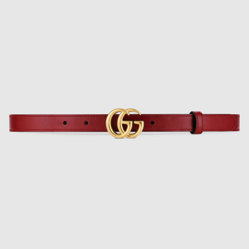 GUCCI GG MARMONT LEATHER BELT WITH SHINY BUCKLE - LuxurySnob