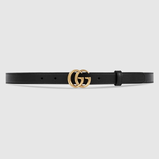 GUCCI LEATHER BELT WITH DOUBLE G BUCKLE SIZE 95/38 - LuxurySnob
