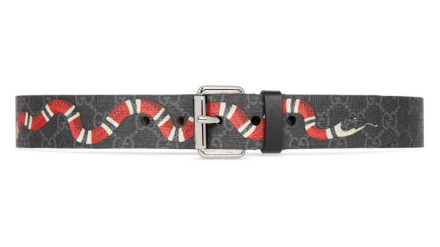 GUCCI GG SUPREME BELT WITH KINGSNAKE PRINT SIZE 95 38 LSC INC