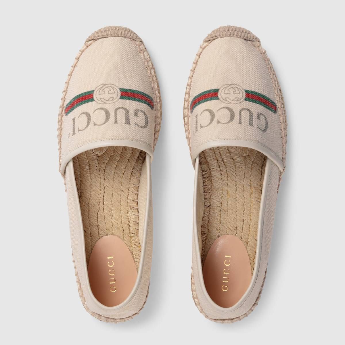 GUCCI LOGO CANVAS ESPADRILLES — LSC INC