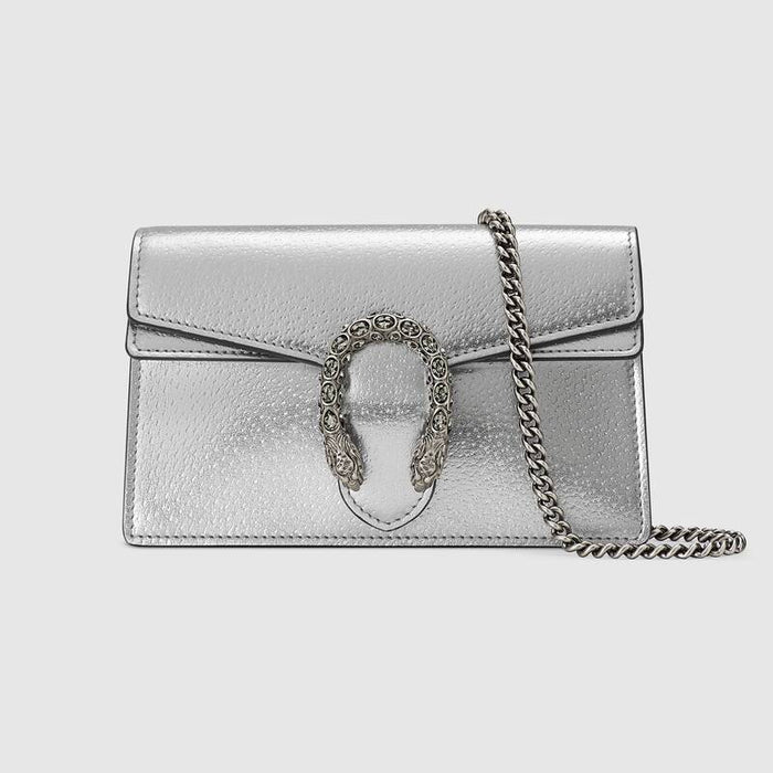 Gucci Dionysus Super Mini Bag in Silver