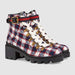 GUCCI CHECK TWEED ANKLE BOOT SIZE 38 - LuxurySnob