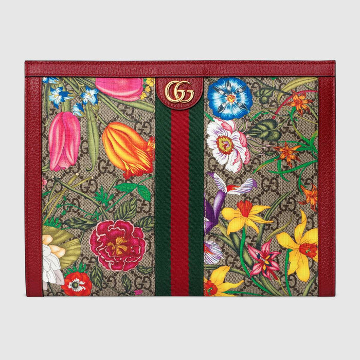 GUCCI OPHIDIA GG FLORA POUCH