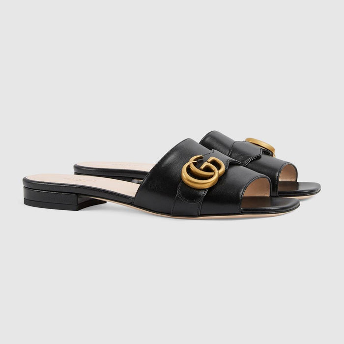 Gucci GG Marmont Leather Mules