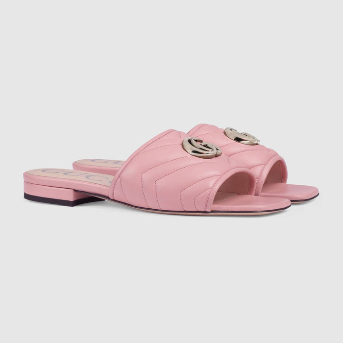 GUCCI MARMONT GG SLIDE PINK