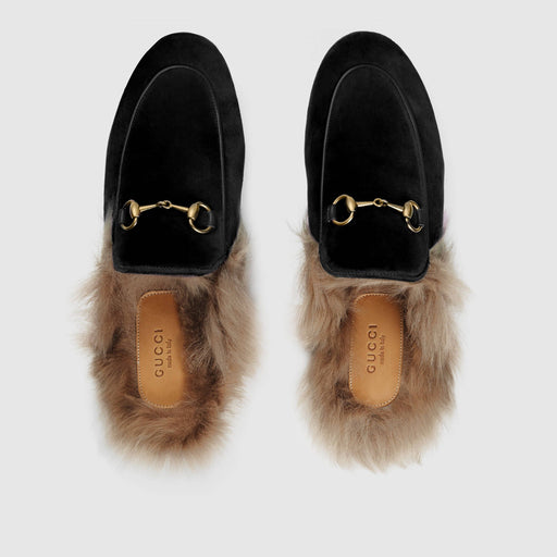 GUCCI PRINCETOWN VELVET LOAFERS