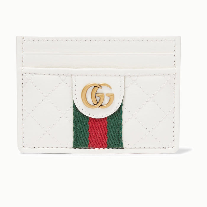 GUCCI QUILTED LEATHER CARD HOLDER