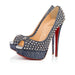 CHRISTIAN LOUBOUTIN METALLIC LADY PEEP SPIKES 150MM - LuxurySnob