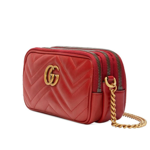 GUCCI GG MATELASSE CROSSBODY BAG RED