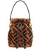 Fendi Mon Tresor Mini Bucket Bag in Brown Sheepskin