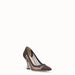 FENDI MESH AND BLACK LEATHER PUMPS - LuxurySnob