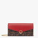 Fendi Continental Wallet with Chain in Red Leather