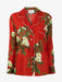 GUCCI SILK FLORAL PRINT PAJAMA TOP SIZE 42 - LuxurySnob