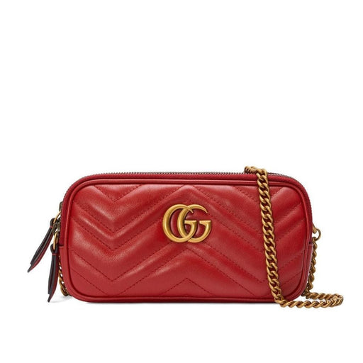 GUCCI GG MATELASSE CROSSBODY BAG RED