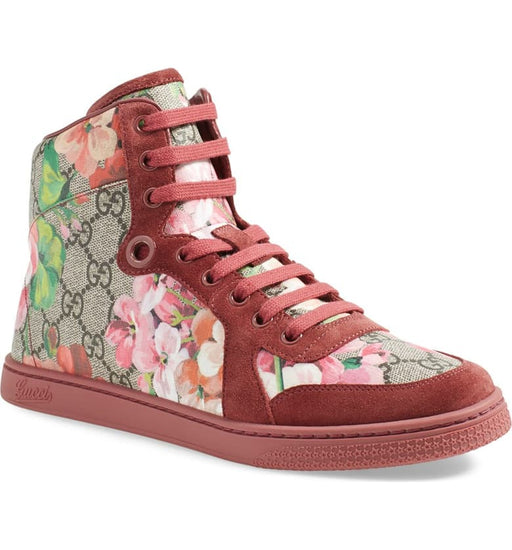  GUCCI 'CODA BLOOM' HIGH TOP SNEAKER SIZE 37.5